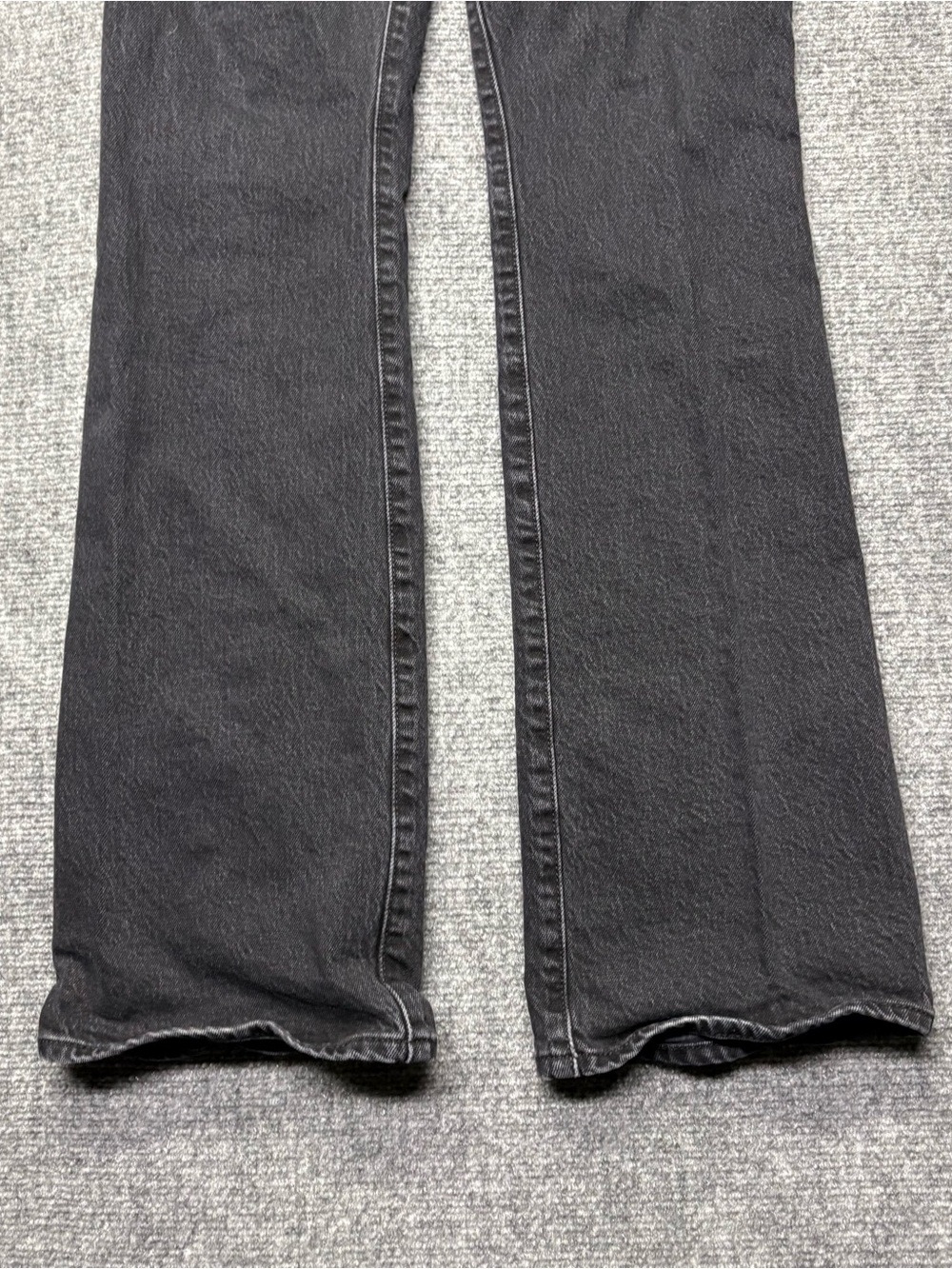 Levis Premium Jeans Womens 25x33 Black Ribcage Boot Button Fly Big E - Picture 16 of 16
